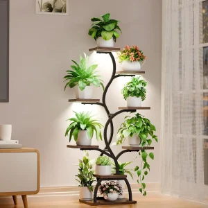 Plant Stand Indoor with Grow Light -
