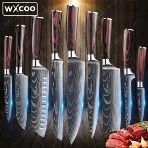 9 Pcs Kitchen Chef Knife Set