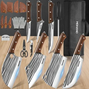 MDHAND 14pcs Meat Cleaver Knife