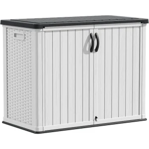 Outdoor Storage Cabinet 26 Cu Ft with Lockable Doors,