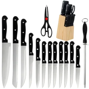 ZENG Full 15pcs Chef Knife Set Stainless Steel Kitchen Knives Sets