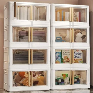 Storage Boxes With Doors and Wheels Plastic Box